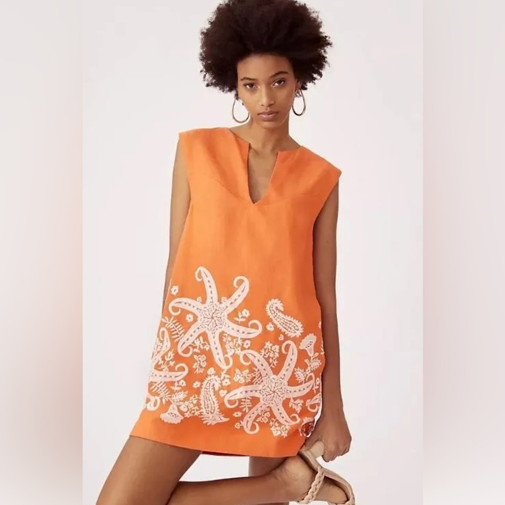 NWT Maeve for Anthropologie Starfish Embroidered Dress size 12
